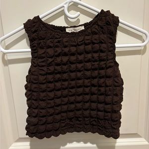 Pacsun LA Hearts bubble crop top